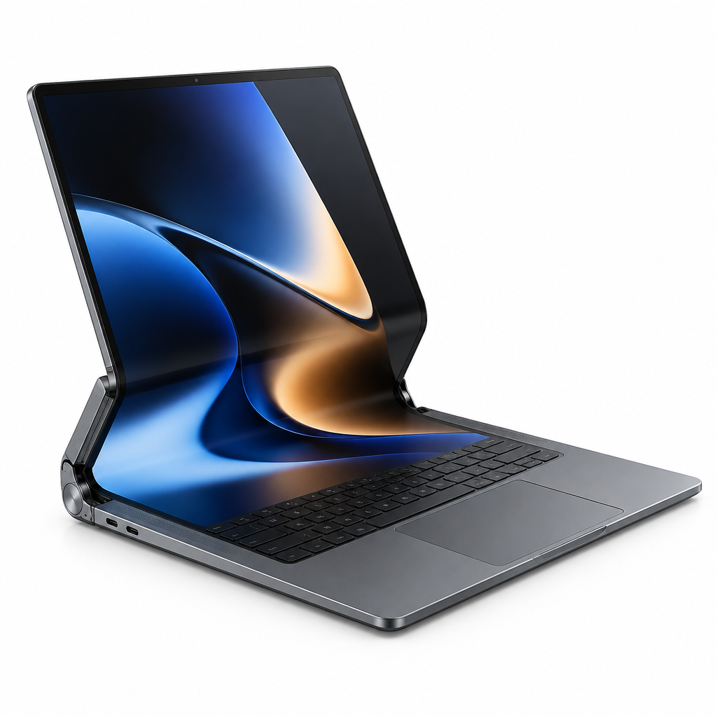 Flexbible Laptop aperto con schermo OLED da 18 pollici